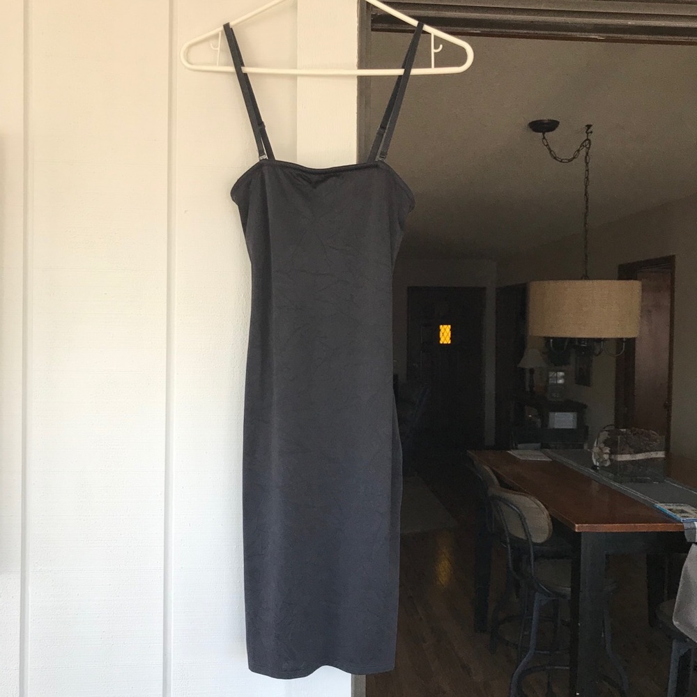 Vassarette Convertible Black Slip with Shelf Bra